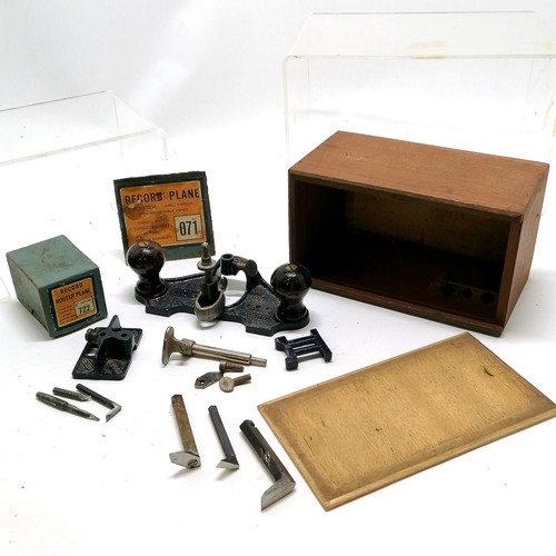 Record boxed router plane 071 t/w 722 boxed extras