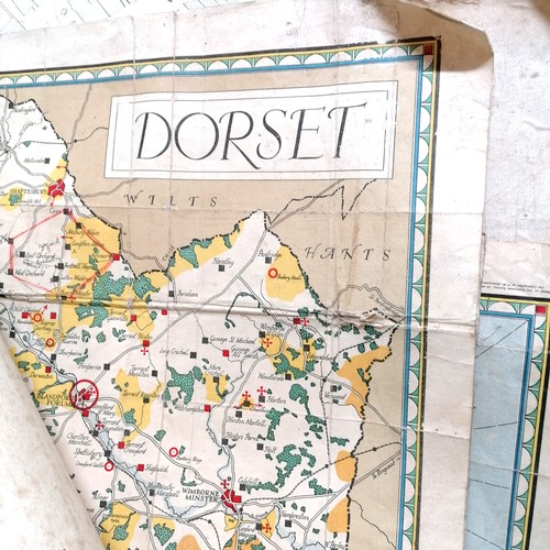 70 - Large qty of maps - inc antique of Somerset & Dorsetshire - mixed condition