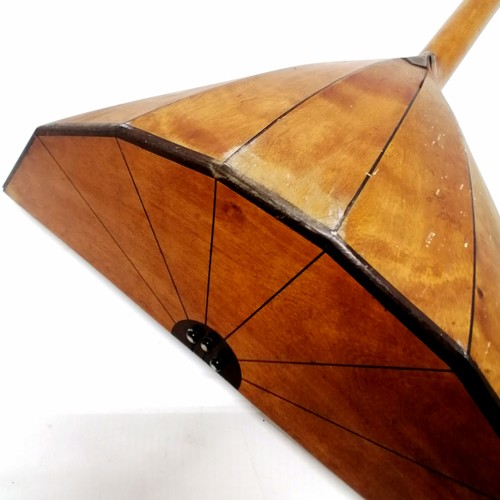 79 - Antique Balalaika: A Three string instrument with bone tuning knobs and Mother-of -Pearl and ebony d... 