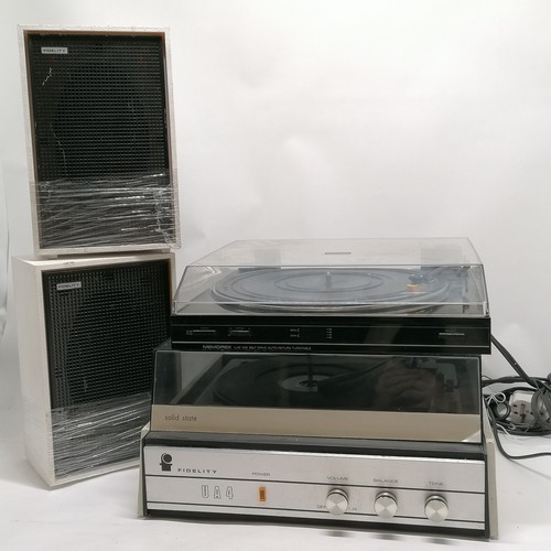 101 - 2 x record turntables ~ Memorex LAB-302 & Fidelity UA4 + pair of speakers