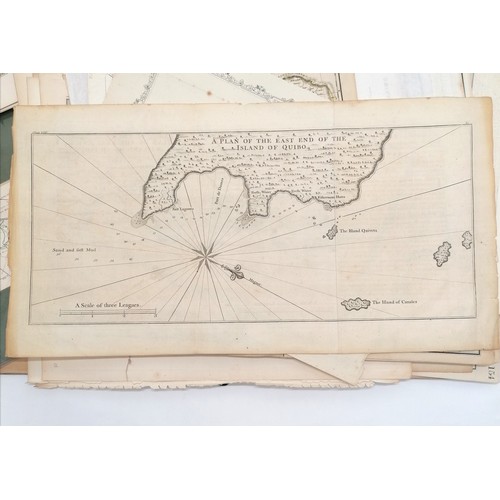 114 - Folio containing a quantity of mostly world maps, some from 1854 Maps book Principal Places In The W... 