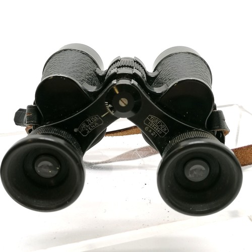 123 - Cased pair of Carl Zeiss turexem 6x21 binoculars - slight wear but in good used condition