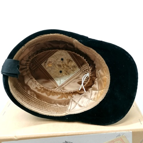 170 - 3 boxed hats incl 2 bowler hats ( both worn) and a riding hat in good condition