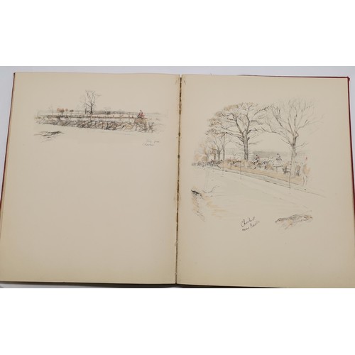 176 - Book : Hunting Scenes by Cecil Windsor Charles Aldin (1870-1935) Forty Sketches of Hunting Scenes an... 