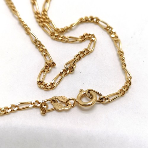 357 - 9ct marked gold fancy link 52cm chain - 5.2g