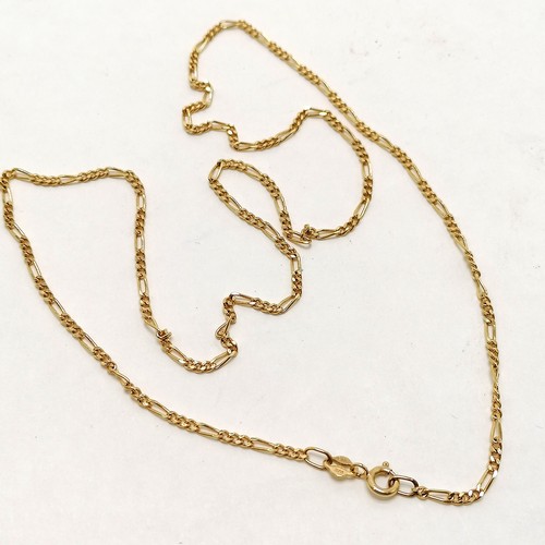 357 - 9ct marked gold fancy link 52cm chain - 5.2g