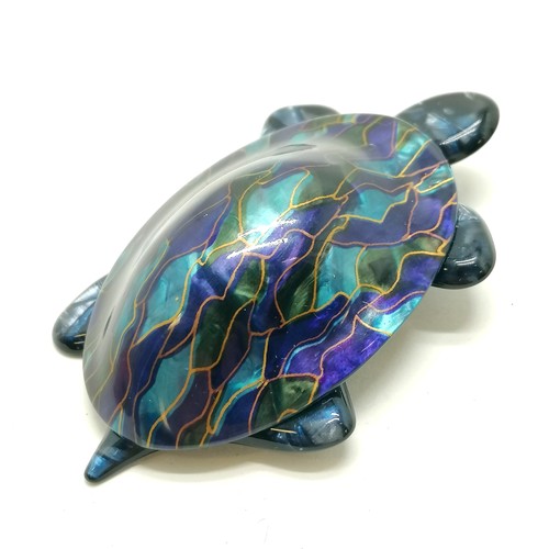 395 - Lea Stein turtle brooch - 8cm - SOLD ON BEHALF OF THE NEW BREAST CANCER UNIT APPEAL YEOVIL HOSPITAL