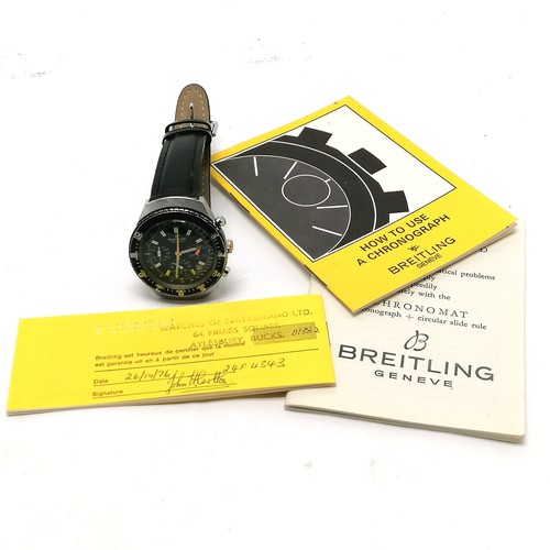 487 - Gents Breitling 7104 chronograph wristwatch cal 7740 stainless steel cased, manual wind. Has origina... 