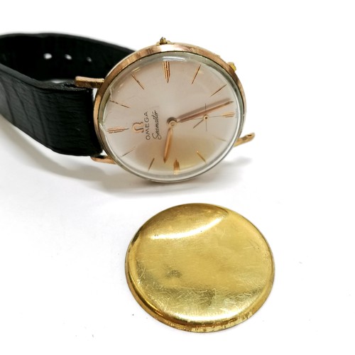 488 - Omega seamaster gents wristwatch in a gold plated case t/w Rado quartz watch - both a/f for spares /... 