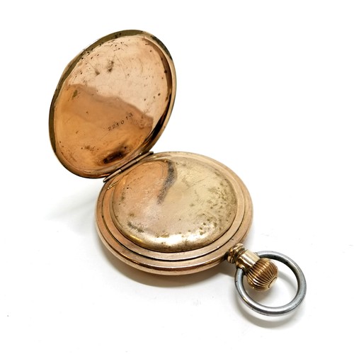 491 - Antique Waltham gold plated hunter pocket watch (4.5cm diameter) t/w 4 ladies watches - all for spar... 