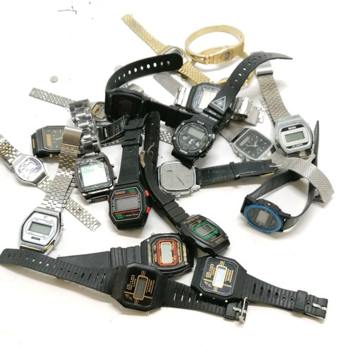 494 - Qty of LCD wristwatches - all for spares / repairs