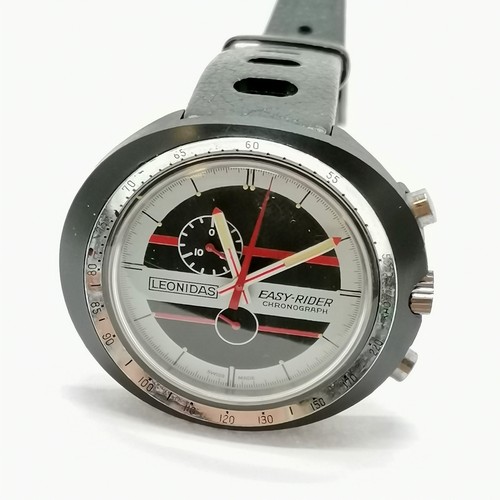 511 - Heuer - Leonidas easy-rider chronograph wristwatch in original packaging & on original tropic sport ... 