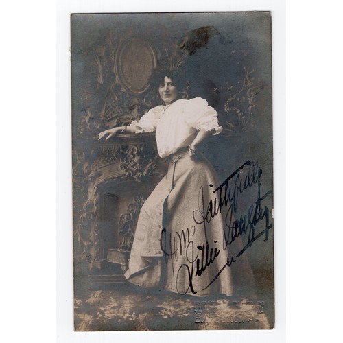 528 - Postcard hand signed by Lillie Langtry / the Jersey Lily (Emilie Charlotte, Lady de Bathe (née Le Br... 