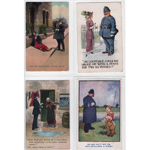 533 - Collection of 26 x Police related postcards inc comic, real photos, Wallasey life saving team, Chesh... 