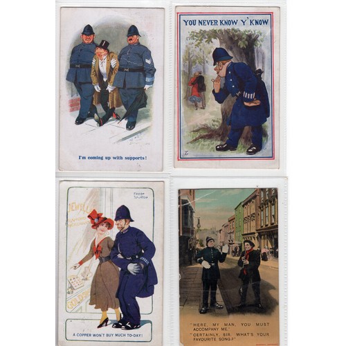 533 - Collection of 26 x Police related postcards inc comic, real photos, Wallasey life saving team, Chesh... 