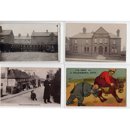 533 - Collection of 26 x Police related postcards inc comic, real photos, Wallasey life saving team, Chesh... 