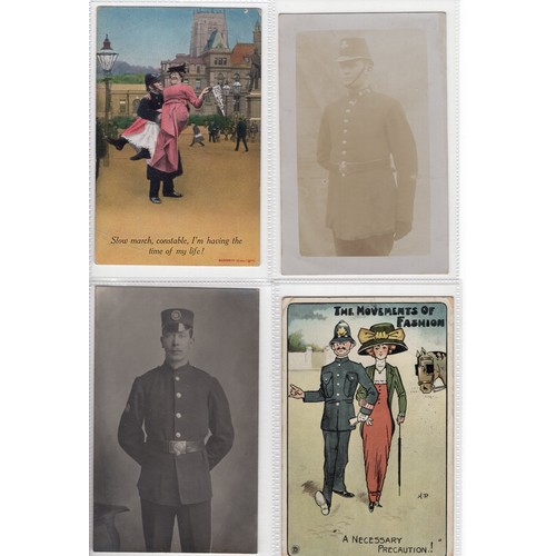 533 - Collection of 26 x Police related postcards inc comic, real photos, Wallasey life saving team, Chesh... 