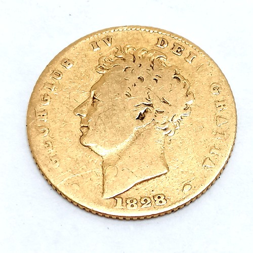 538 - 1828 George IV half sovereign - 3.7g