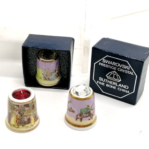 657 - Collection of mostly boxed thimbles inc Caithness, 3 x Swarovski crystal, Spode, Wedgwood, Coalport,... 