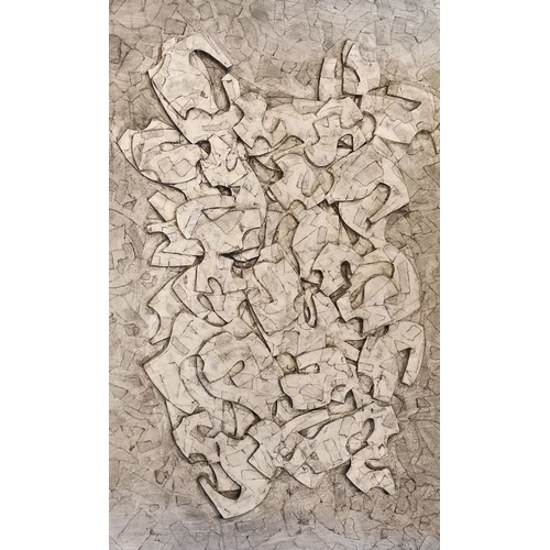 717 - Brian Edward Dix (1939-2020), framed Relief Mixed Media, 'Torso' , Signed dated and titled verso and... 