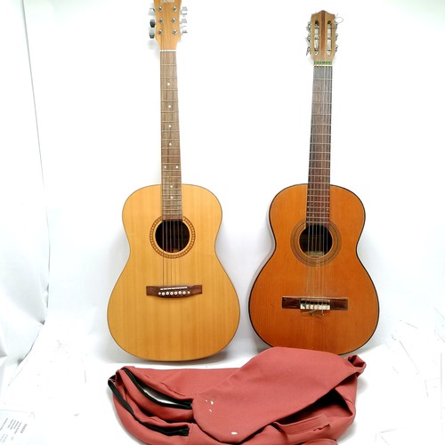 835 - Manuel Segura Spanish classical guitar in worn condition t/w Gremlin accoustic guitar (in good used ... 