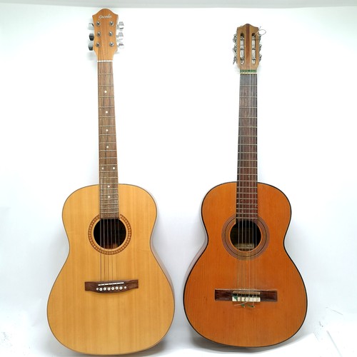 835 - Manuel Segura Spanish classical guitar in worn condition t/w Gremlin accoustic guitar (in good used ... 