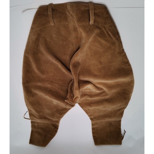 122 - Womens land army corduroy breeches / trousers dated July 1945 size No 0 - slight marks otherwise in ... 