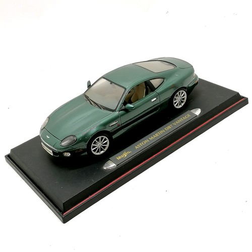 33 - Maisto Aston Martin DB7 Vantage model on a show plinth - base 33.5cm x 17.5cm