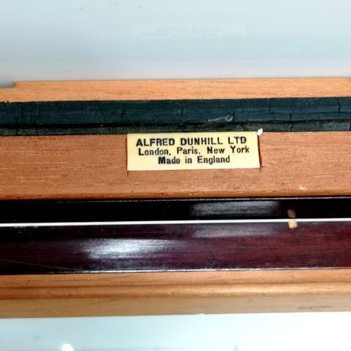 38 - Vintage Alfred Dunhill mahogany humidor / cigar box - 32cm x 21cm x 15cm high ~ has scuffs to front ... 