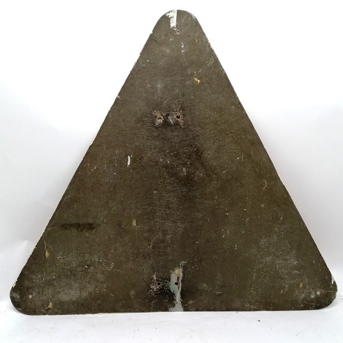 152 - Vintage fibreglass Danger railway level crossing sign - 62cm high & has stress cracks