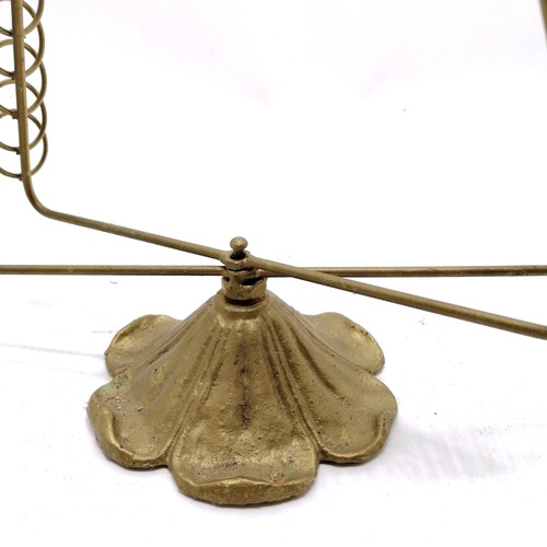 171 - Brass Christmas tree card holder with a cast base (51cm high) - folds up