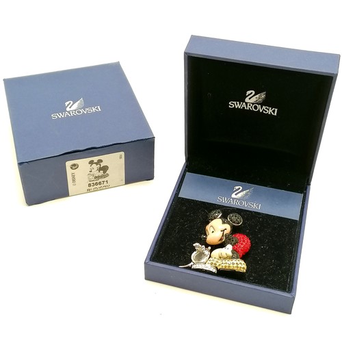 195 - Swarovski boxed Mickey Mouse Disney brooch #836671