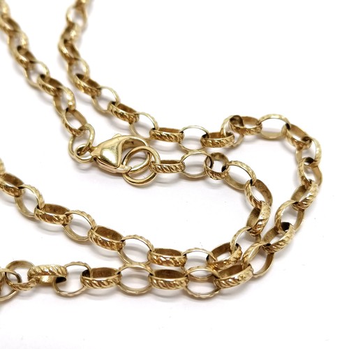 232 - 9ct hallmarked gold belcher link 54cm chain - 12.4g - SOLD ON BEHALF OF THE NEW BREAST CANCER UNIT A... 