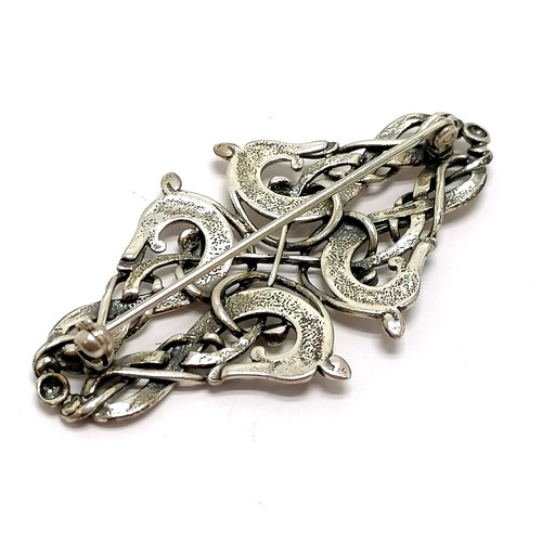 255 - Ola M Gorie silver Finnish beast large brooch - 5.5cm & 9.2g ~ RRP £209 - SOLD ON BEHALF OF THE NEW ... 