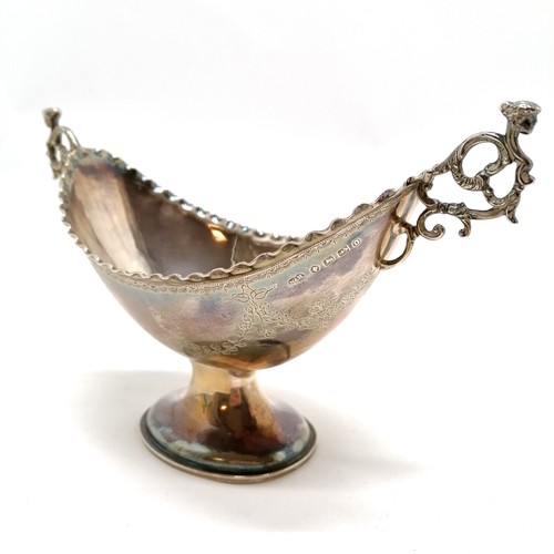 472 - Victorian silver fancy sugar basin with 2 cast ornamental handles by George Nathan & Ridley Hayes - ... 