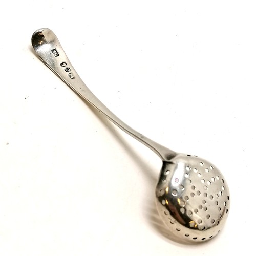 478 - Unusual antique Georgian silver spice spoon - 12cm & 15g