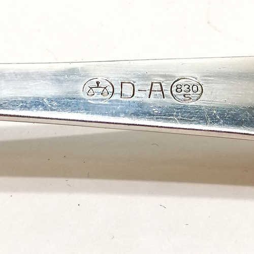 509 - 830 silver pie slice by David Andersen - 23cm & 72g