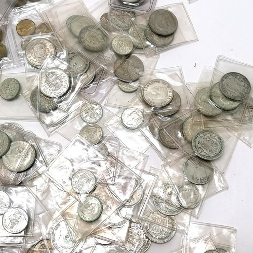 547 - Useful GB collection of coins inc approx 625g+ of 925 silver & 750g+ of 500 silver coins + others in... 