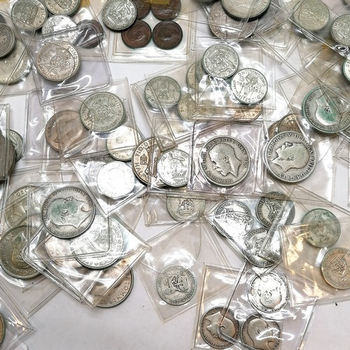 547 - Useful GB collection of coins inc approx 625g+ of 925 silver & 750g+ of 500 silver coins + others in... 