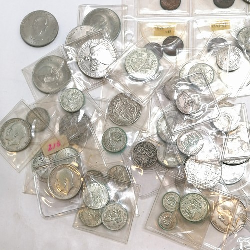 547 - Useful GB collection of coins inc approx 625g+ of 925 silver & 750g+ of 500 silver coins + others in... 