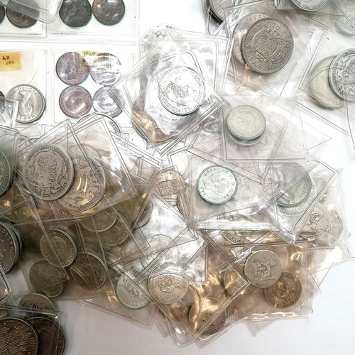 547 - Useful GB collection of coins inc approx 625g+ of 925 silver & 750g+ of 500 silver coins + others in... 