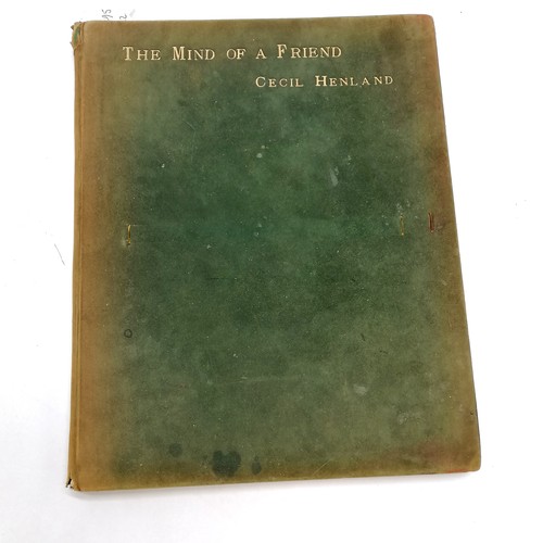 565 - Baden-Powell signed book - The Mind of a friend by Cecil Henland signed by Lt-Gen Robert Stephenson ... 