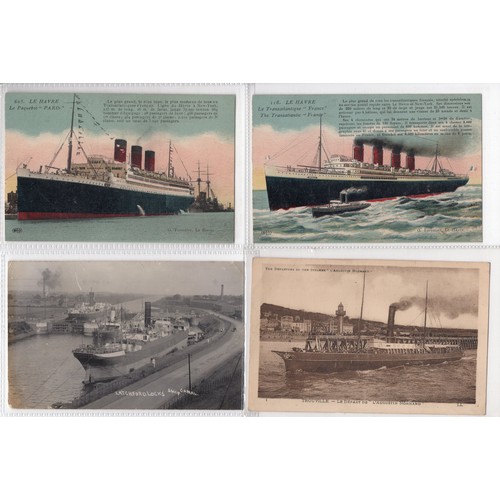 569 - Lot of 27 x shipping postcards inc Liverpool landing stage, Olympic, Latchford locks, RMS Scythia, L... 