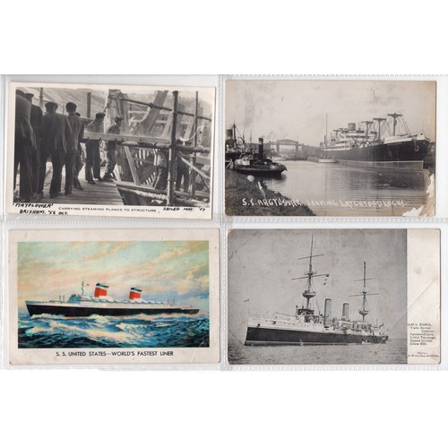 569 - Lot of 27 x shipping postcards inc Liverpool landing stage, Olympic, Latchford locks, RMS Scythia, L... 