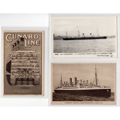 569 - Lot of 27 x shipping postcards inc Liverpool landing stage, Olympic, Latchford locks, RMS Scythia, L... 