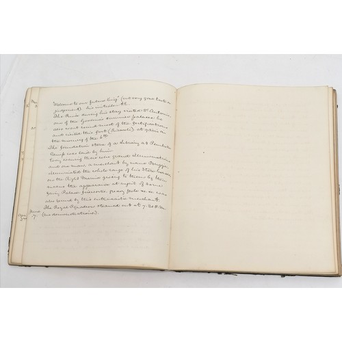 590 - 1862 hand written diary (with hand drawn pictures) by H H Lewis (Lieutenant in the Royal Artillery) ... 