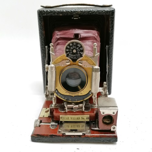 5 - Star Wizard No 4 camera by Wollenaak Optical Co., Rochester, USA with original travel case (a/f) & 3... 