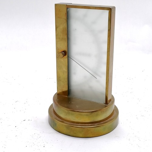 19 - Unusual Zeiss Ikon Art Deco table barometer in a brass case, instructions and dated to base 26/09/38... 