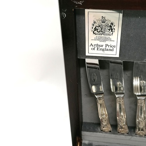 23 - Vintage Arther Price canteen of silver plated, mostly Kings pattern cutlery.