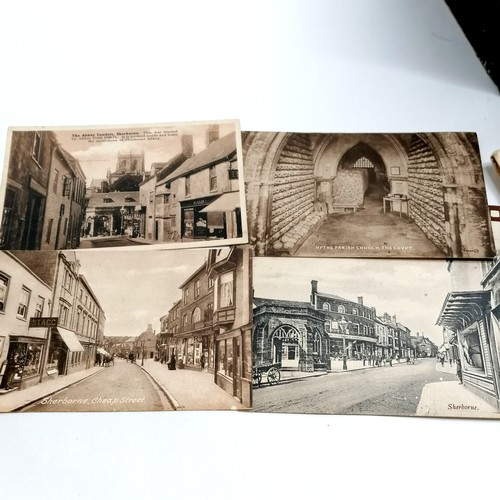 32 - Antique pair of books - The Household Physician by J McGregor-Robertson t/w postcards (inc Sherborne... 